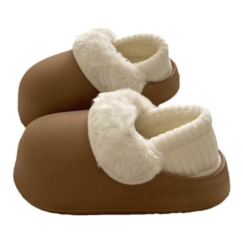 力推两穿~！可拆卸防水棉鞋女厚底保暖INS外穿冬季包跟毛毛棉拖鞋