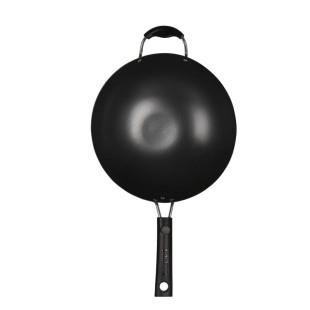 中康炒锅无涂层无油烟不粘锅平底炒菜锅家用不生锈铁锅煤气灶专用