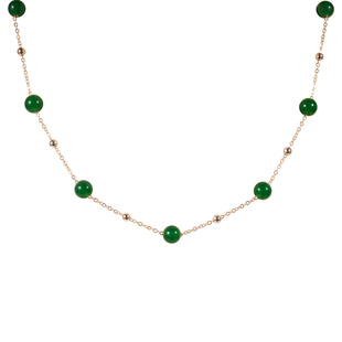 赛赛莉安新中式简约新款绿玉髓锁骨项链轻奢气质个性汉服配饰百搭