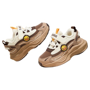 B.Duck小黄鸭童鞋男童运动鞋冬季新款儿童加绒棉鞋女宝宝保暖鞋子