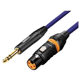 秋叶原6.5转卡农公大三芯音频线6.35卡侬母trs平衡线电容麦克风线