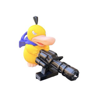 遥控喷水可达鸭加特林车载摆件车尾挂件车顶后备箱马路悍匪滋呲水