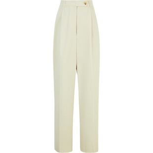 【38开门红】LE 17 SEPTEMBRE 女褶饰棉质灯芯绒直筒裤休闲裤