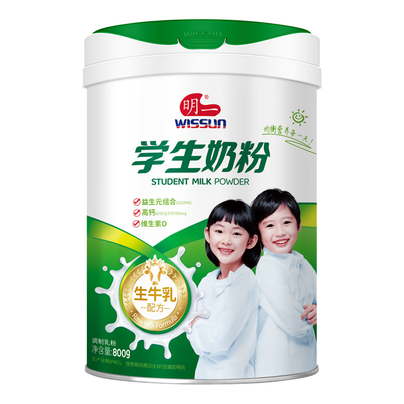 明一学生奶粉800g罐装