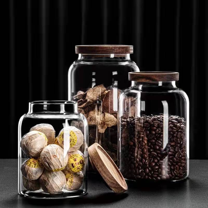 新品 陈皮青柑储物罐高硼硅玻璃密封罐茶叶杂粮防潮包装罐玻璃瓶