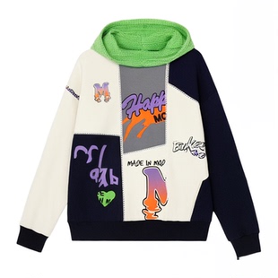 MQD童装男童加绒卫衣2025秋冬季新款儿童半高领上衣保暖长袖