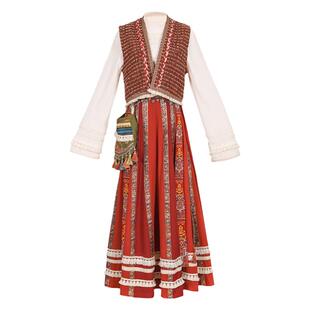 花朝记|赤灵|编织唐背子|百搭针织圆领衫交窬裙|秋冬日常汉服