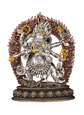 藏式六臂玛哈嘎拉大黑天佛像