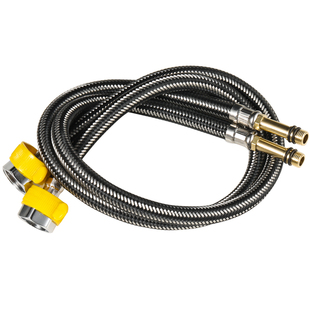 不锈钢尖头软管防爆金属软管单孔冷热厨房菜盆面盆水龙头进水管