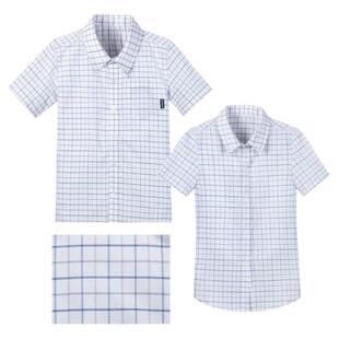 伊顿同款英伦校服学院纯棉经典格子衬衫男童夏季短袖衬衣09C1227
