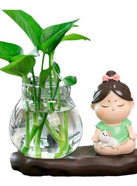 蕊杰树脂装饰卡通唐小圆桌面摆件