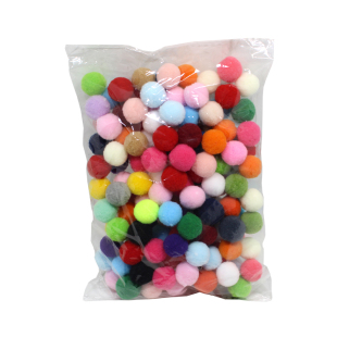 混装高弹毛绒球diy儿童创意手工材料彩色装饰毛球大小金葱球包邮