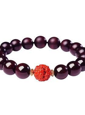 宫里上新老料玻璃底小叶紫檀手串