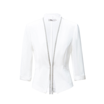 迪图设计感珠链修身时尚外套