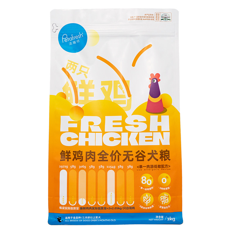 派膳师狗粮鸡肉鸭肉三文鱼去泪痕
