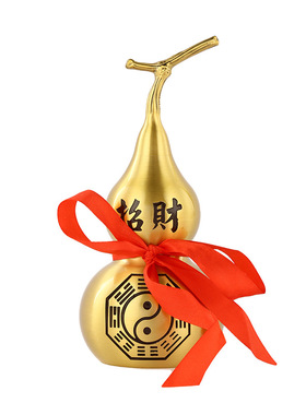 铜葫芦摆件龙头葫芦八卦铜葫芦带藤葫芦家居店铺办公室风水装饰品