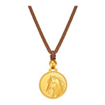 明牌珠宝古法黄金马年吊坠 十二生肖本命佛吉祥挂坠AFC0746