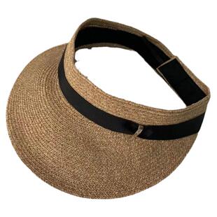 出口新款日本高品质女士春夏和纸含金线优雅防晒遮阳帽空顶帽子