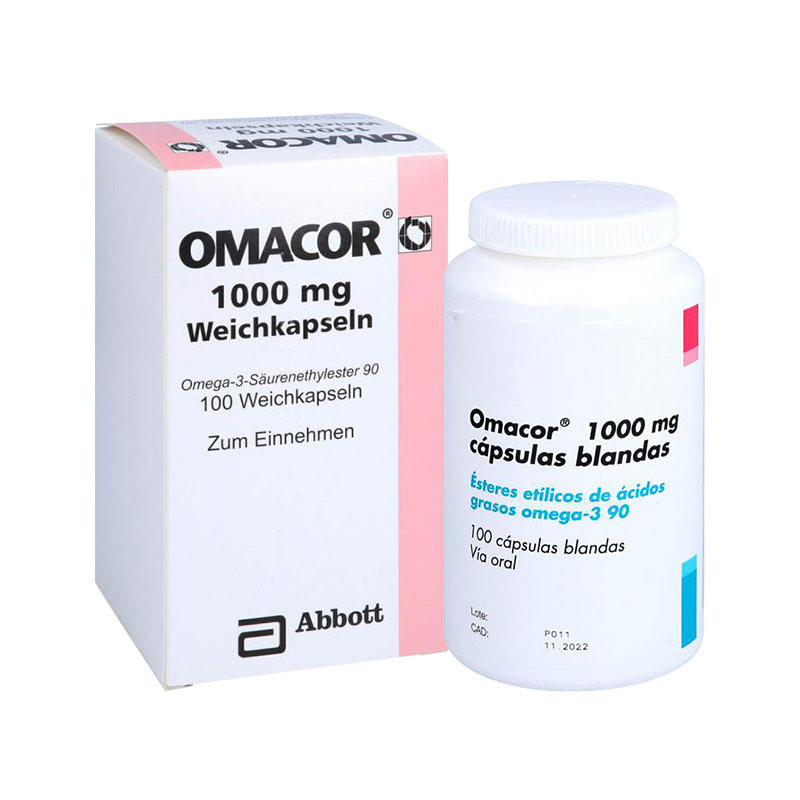 【自营】欧玛可Omacor鱼油欧米伽3心脏降血脂甘油三酯脂肪酸胶囊