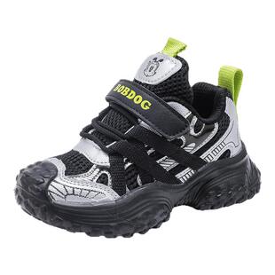 巴布豆童鞋儿童运动鞋春款鞋2025新款网面老爹鞋春季女孩男童鞋子