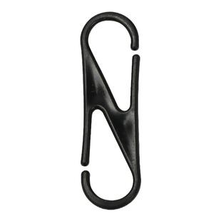 树脂挂钩黑色钩扣塑料双边开口装辅料防晒帽闭口防风挂扣尼龙绳扣