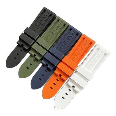 适配原装沛纳海氟橡胶表带庐米诺潜行系列字母款防水胖大海pam441