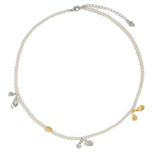 Wens仁心俱乐部辛芷蕾同款新叶果实仿珍珠串珠项链女原创锁骨链