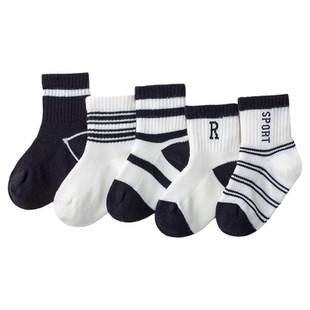 喜得瑞宝宝袜子纯棉春夏薄款男童袜子儿童中筒袜小男孩透气运动袜