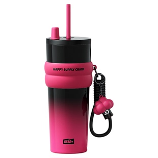 世大家保温杯大容量咖啡杯女吸管水杯情人节生日礼物新年春节马年