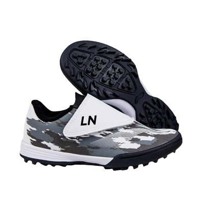 李宁正品儿童款魔术贴碎钉足球鞋