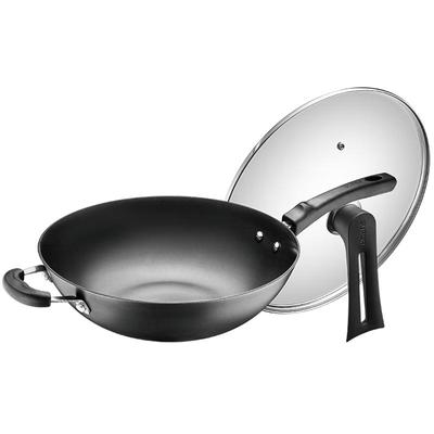 苏泊尔真不锈铸铁炒锅家用老式