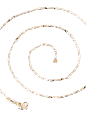 顺钦银楼纯银瓜子链项链简约款