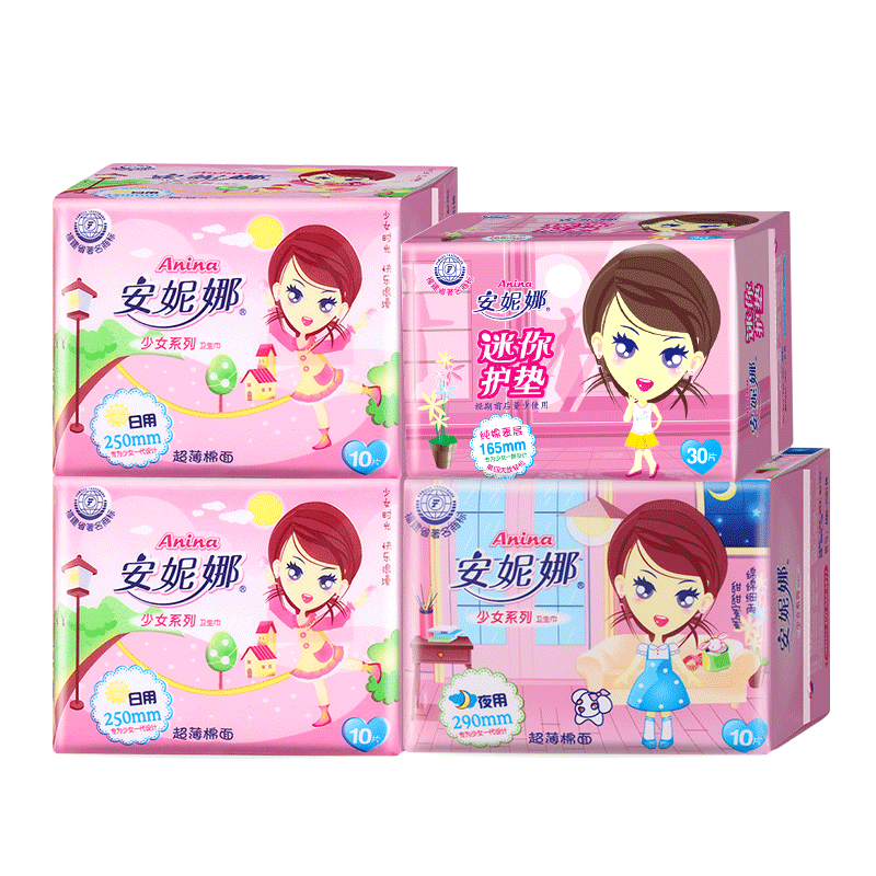 安妮娜绵柔卫生巾日夜组合装60片