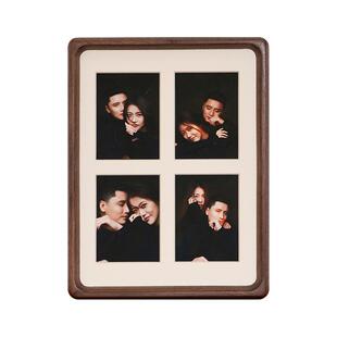 情侣宫格相框摆台diy洗照片定制加打印6寸高级感纪念礼物实木摆件