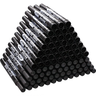 记号笔黑色油性防水防油不掉色速干加粗大头记好号笔油墨水快递工地专用计号笔可加墨箱头油笔马克笔文具批发