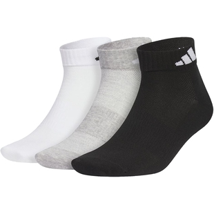 Adidas阿迪达斯男女袜2026新款运动休闲舒适透气及踝袜三双JC9268