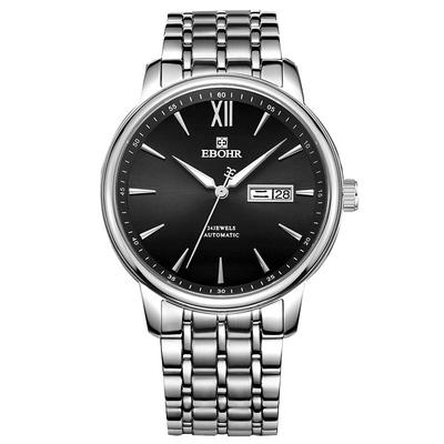 依波表商务经典双日历机械男表