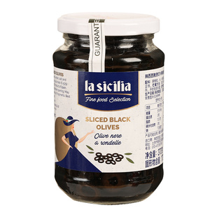 辣西西里腌渍切片黑橄榄370g 满6瓶包邮 西班牙进口沙拉披萨意面