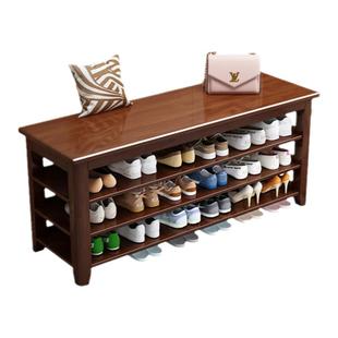 实木换鞋凳可坐鞋柜坐凳一体家用入户门口玄关多层多功能收纳鞋架