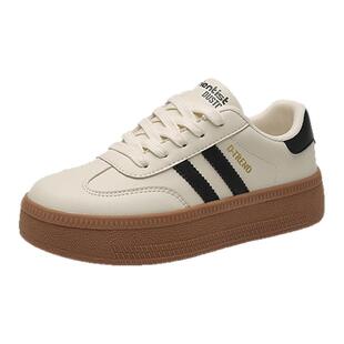 大东官方经典德训鞋女2026新款春季鞋子厚底板鞋女款阿甘鞋小白鞋