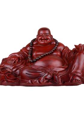 实木弥勒佛家居玄关摆件开业礼品