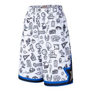 Mitchell&Ness短裤魔术队时尚潮流涂鸦印花百搭休闲运动短裤男MN