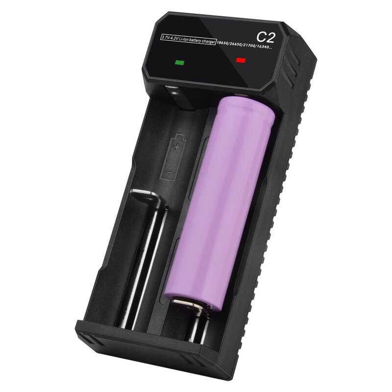 21700电池充电器186502A大电流USB槽玩具双锂电池头灯充电器手电