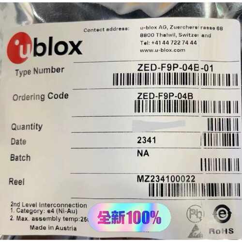 议价UBlox原装RTK模块ZEDF9P04B全新支持验可维修