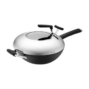 【干烧27天同款】爱仕达油你控铁锅大爆炒锅锈不了家用精铁炒锅