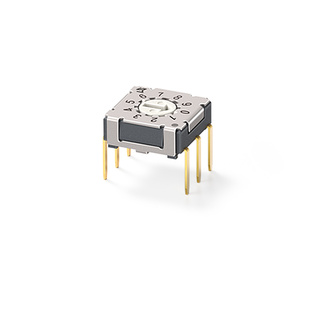 韩国SUNGMUN旋转编码开关小型超薄7*7替ECE圆达DIP贴片拨码开关