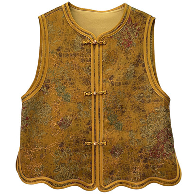 新中式国风重工提花马甲