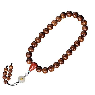 虎皮纹手持珠海南黄花梨手串佛珠