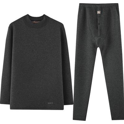 红豆加厚色纺情侣中高领保暖内衣