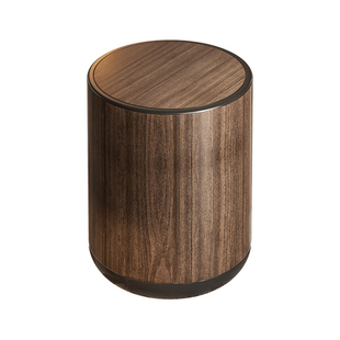 客厅垃圾桶家用2026新款中古风卧室大容量高颜值办公室带盖纸篓子